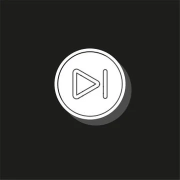 Simple Next Track Vector Icon Stock Illustration