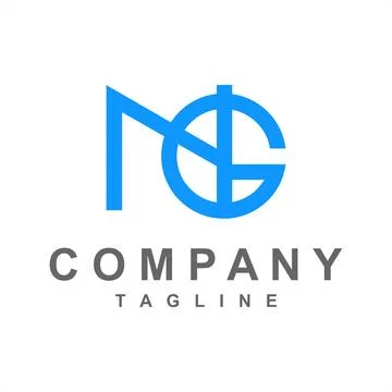 Simple NG, GN, NGI initials company logo Illustrazione stock