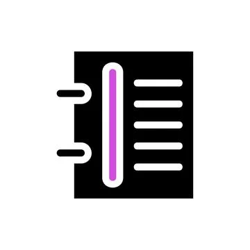 Simple Notebook Icon. Concept of note taking, planning, and organization. Illustrazione stock