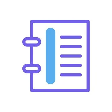 A Simple Notebook Icon for Digital Organization Illustrazione stock