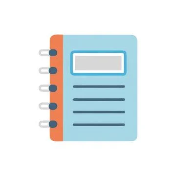 Simple notebook with spiral binding and blank pages Stock Illustration
