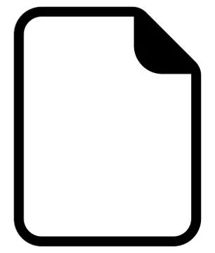 Simple notepaper, paper sheet icon. Stationery, office, archive or related co Stock Illustration