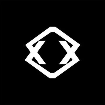 Simple NU, NN, NV, VN, UN initials geometric company logo Illustrazione stock