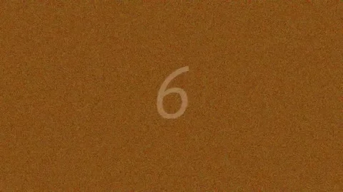 Simple Number Nine Animation on Solid Brown Background Stock Footage 342207206