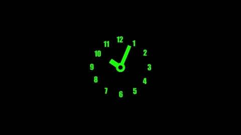 Simple numbers clock face animation, Min... | Stock Video | Pond5