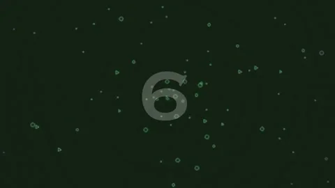 Simple numeral '9' floating on dark background for design concept Stock Footage 342207215