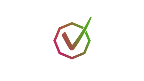 Simple Octagon Outline Check Mark Animat... | Stock Video | Pond5