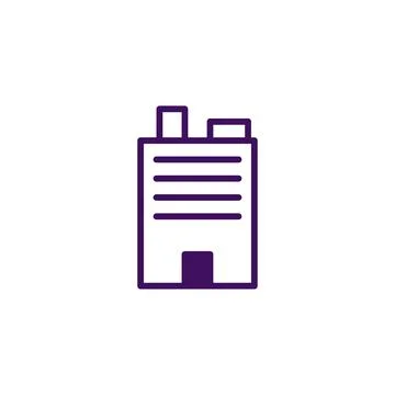 Simple office building icon representing modern urban architecture and a th.. Stock Illustration