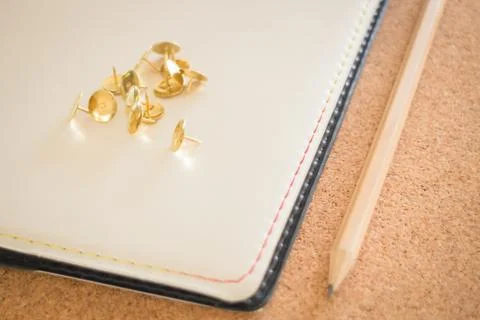 Simple office desk with necessary tool Stock Photos