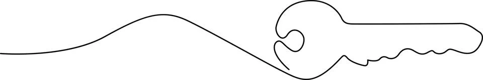 Simple old-fashioned key illustration Vector Stock Illustration