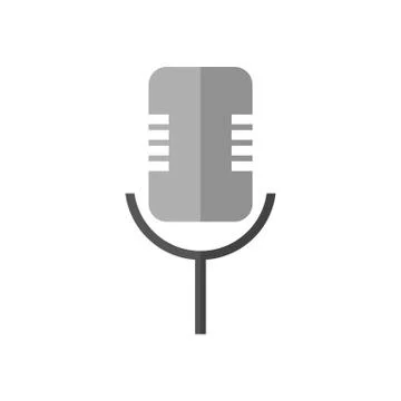 Simple Old Microphone Illustrazione stock