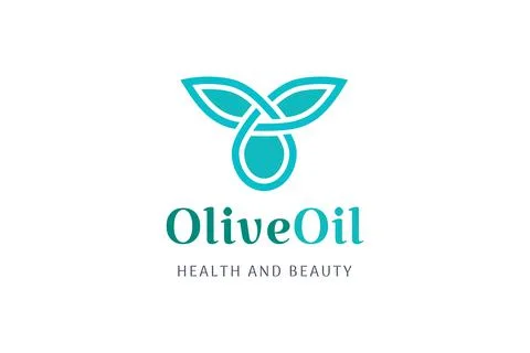 Simple Olive oil logo Stock Illustration