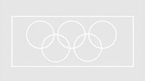 Simple olympic rings animated lower thir... | Stock Video | Pond5