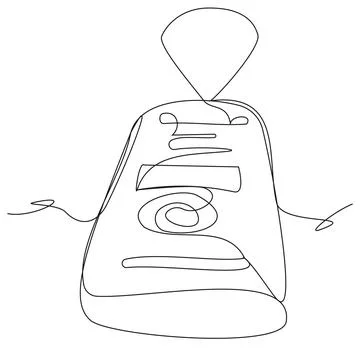 Simple one line remote control on a white background. Vector image of a dev.. Stock Illustration