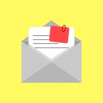 Simple Open Mail Stock Illustration