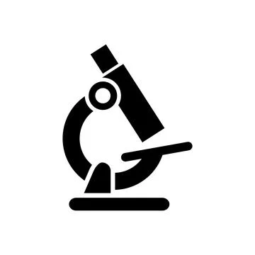 Simple optical single nose microscope with single objective icon Illustrazione stock