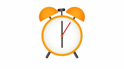 Simple Orange Alarm Clock Stockbeeldmateriaal 88479105