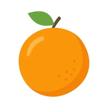 Simple Orange Fruit Icon Illustration Vector Template Stock Illustration