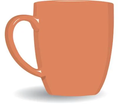 Simple orange mug Stock Illustration