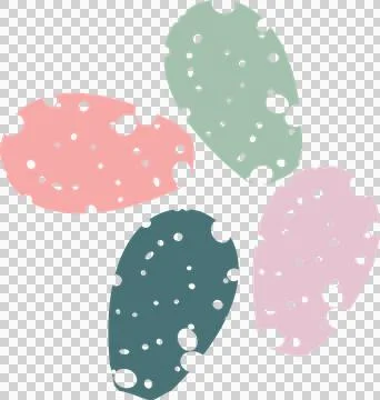 Simple Organic Cactus Shapes . Stock Illustration