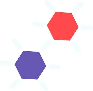 Simple Organic Protein Pair Structural Lattice Illustrazione stock