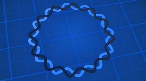 Simple organic shape design circle animation in high-resolution. 3d Infograph Stock Illustration