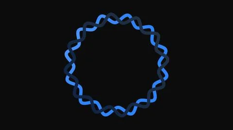 Simple organic shape design circle animation in high-resolution. 3d Infograph Illustrazione stock