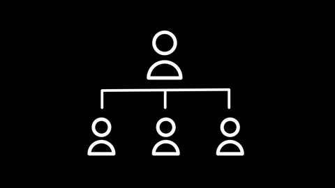 Simple Organizational Chart Stock Footage 335815540