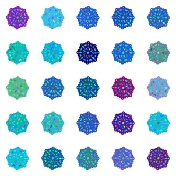 Simple ornament of  snowflakes Stock Illustration