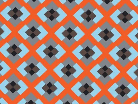 Simple ornamental pattern, textile print. Pattern for fabric and trellis. Stock Illustration