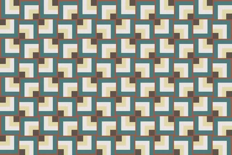 Simple ornamental pattern, textile print. Pattern for fabric and trellis. Stock Illustration