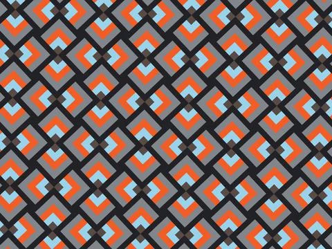 Simple ornamental pattern, textile print. Pattern for fabric and trellis. Stock Illustration