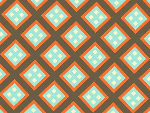 Simple ornamental pattern, textile print. Pattern for fabric and trellis. Stock Illustration