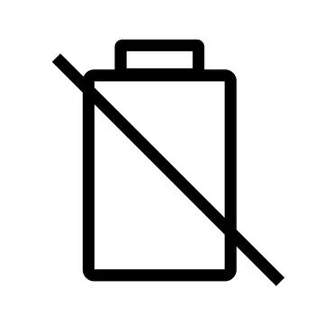 Simple out of battery icon. Vector. Stock Illustration
