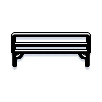 Simple outdoor bleacher bench for comfortable sitting Illustrazione stock