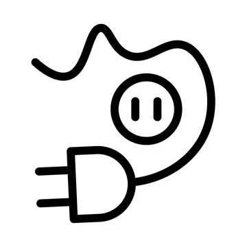 Simple outlet  and socket icon. Vector. Illustrazione stock