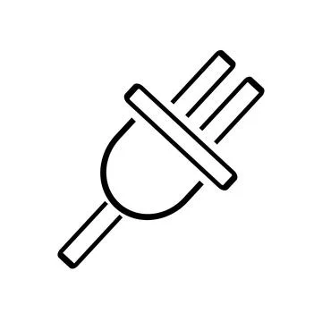Simple outlet icon. Plug symbol. Vector. Stock Illustration