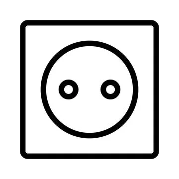 Simple outlet socket icon. Vector. Stock Illustration