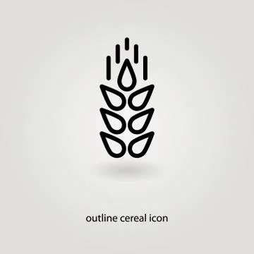 Simple outline cereal icon Stock Illustration