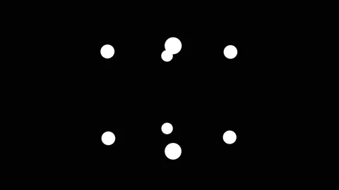 Simple outline of a cube of four points is rotates on black background Vídeos de archivo 145815730