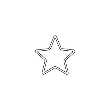 Simple outline drawing of a classic five-pointed star shape 스톡 일러스트