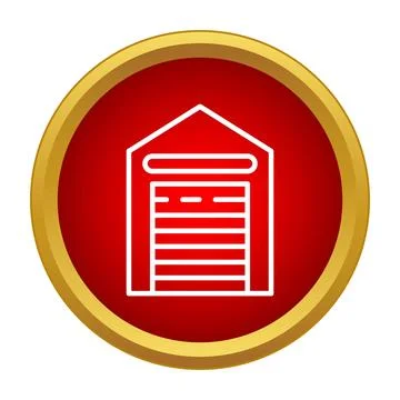 Simple outline drawing of a storage building Ilustración de archivo