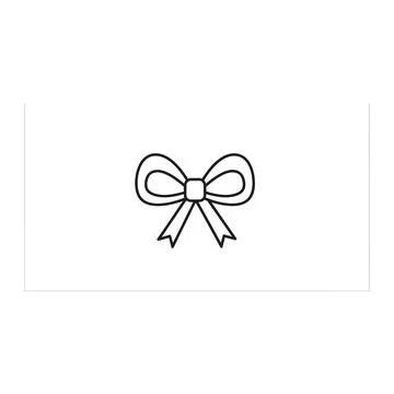 Simple outline gift bow ribbon icon. celebration present packaging Ilustración de archivo