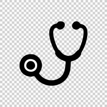 Simple Outline Handdrawn Stethoscope Icon Shape Medical Symbol 스톡 일러스트