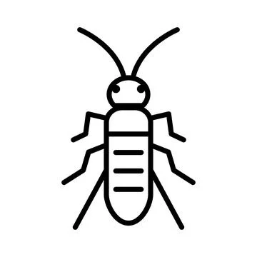 Simple Outline of an Insect for Educational Use 스톡 일러스트
