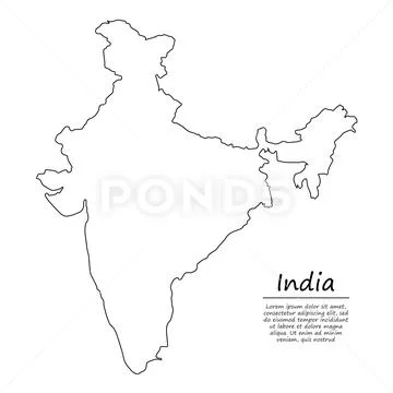 Simple outline map of odisha is a state india Vector Image
