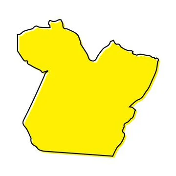 Simple outline map of Para is a state of Brazil. Stylized line design Stock Illustration
