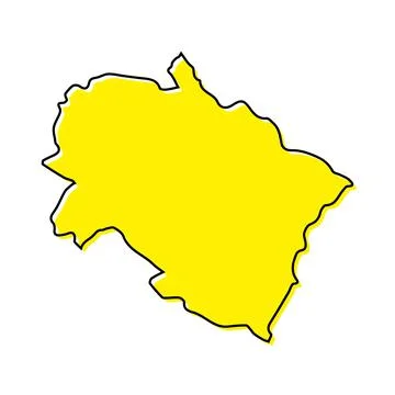 Simple outline map of Uttarakhand is a state of India. Stock Illustration