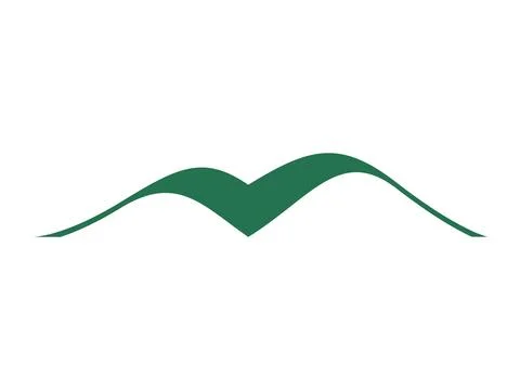Simple Outline Mountain Logo Icon Vector Design Stock Illustration