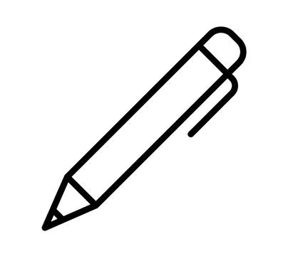 Simple Outline of a Pen for Creative Design and Office Illustrations Stock Illustration